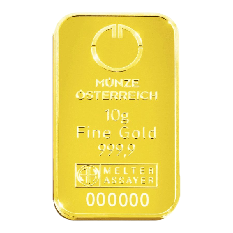 10гр Austrian Mint златна плочка