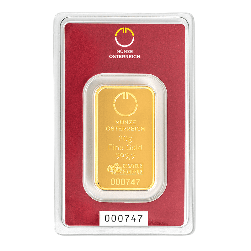 20гр Austrian Mint златна плочка