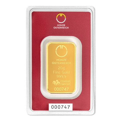 20гр Austrian Mint златна плочка