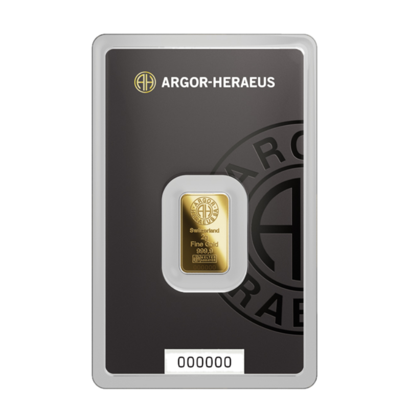 2гр Argor Heraeus златна плочка