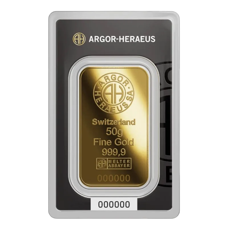 50гр Argor Heraeus златна плочка