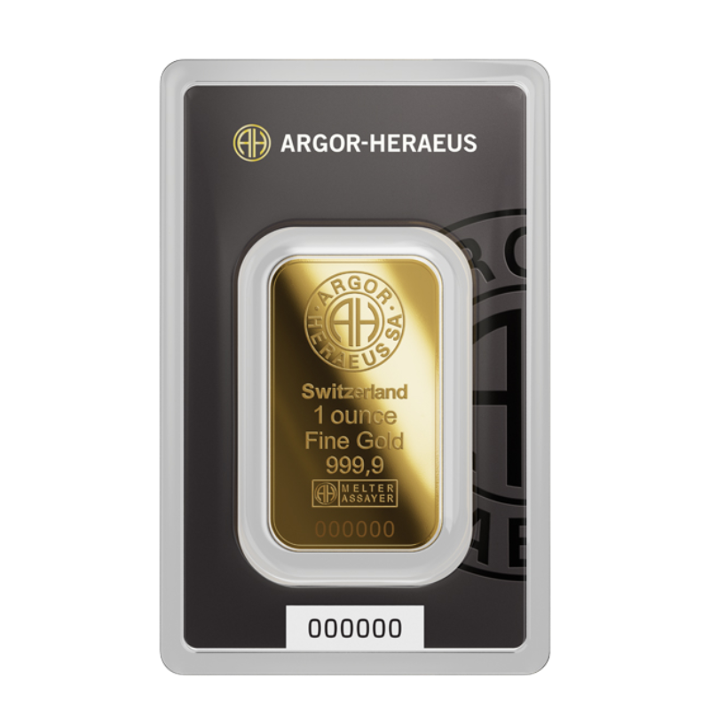 1Унца Argor Heraeus златна плочкa
