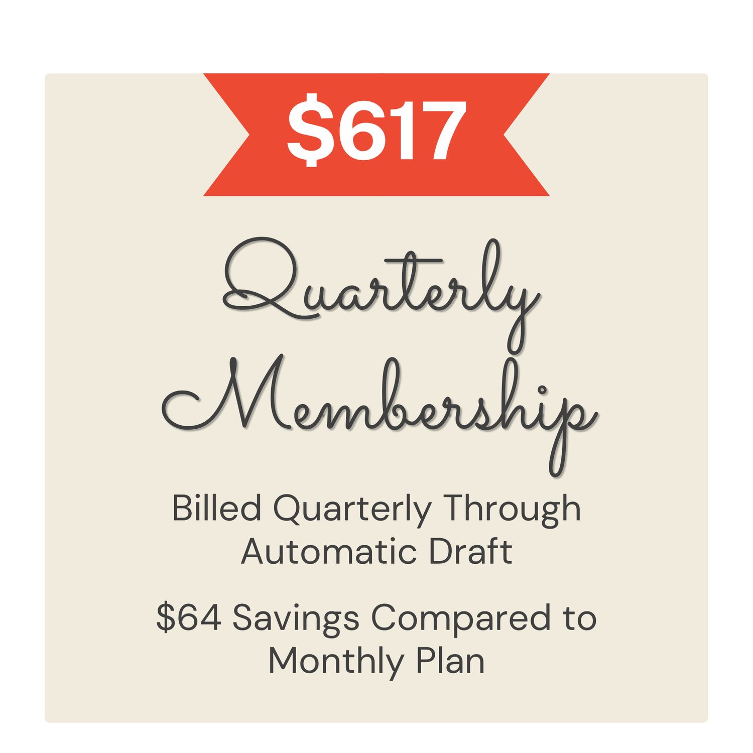 PREFERRED PATIENT MEMBERSHIP - QUARTERLY PAYMENT
