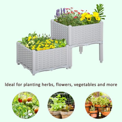 Out sunny 2 Piece Raised Garden Bed With Legs