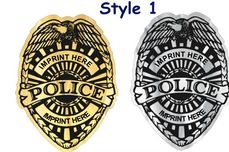 Police Foil Sticker Badges