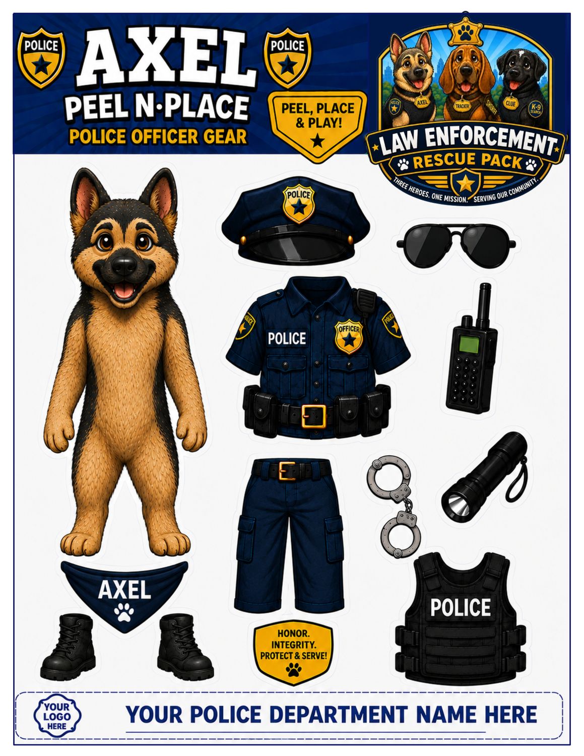 Rescue Pack Peel n Place Sticker Page