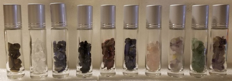 Gemstone infused essential oil roll on