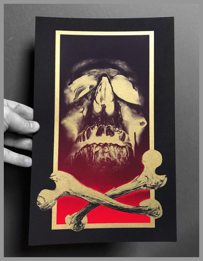 Skull Golden Frame