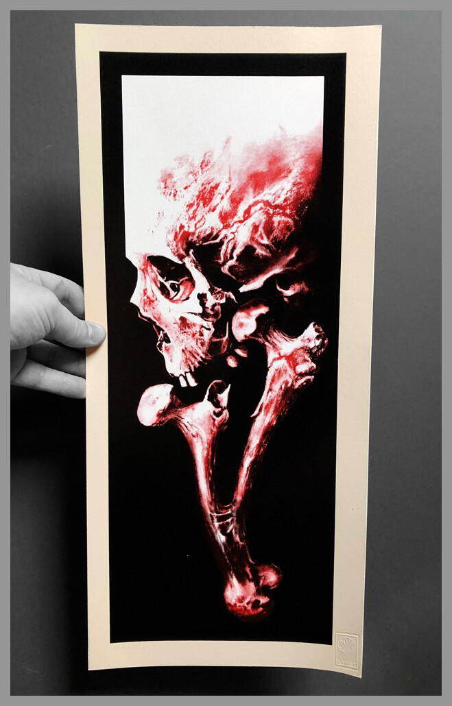 Red Bones Skull Ivory