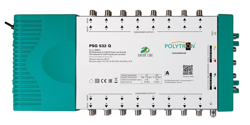 PSG 532 Q Polytron Standalonemultischalter für 32 Teilnehmer