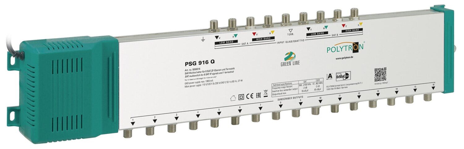 PSG 916 Q Polytron Standalonemultischalter für 16 Teilnehmer