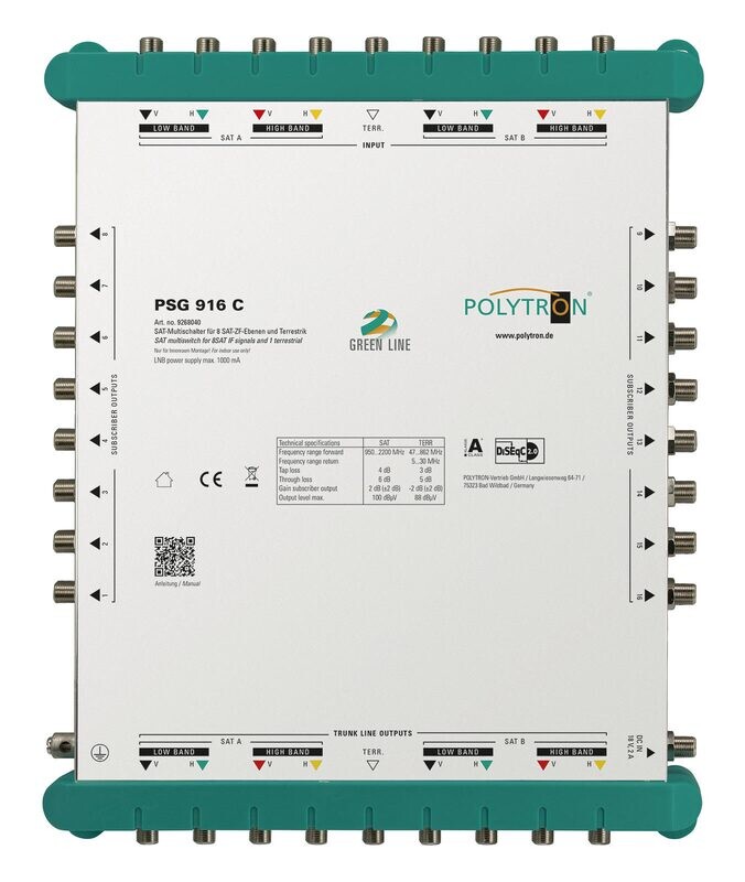 PSG916C Kaskaden Multischalter 9 Eingänge, 16 Ausgänge