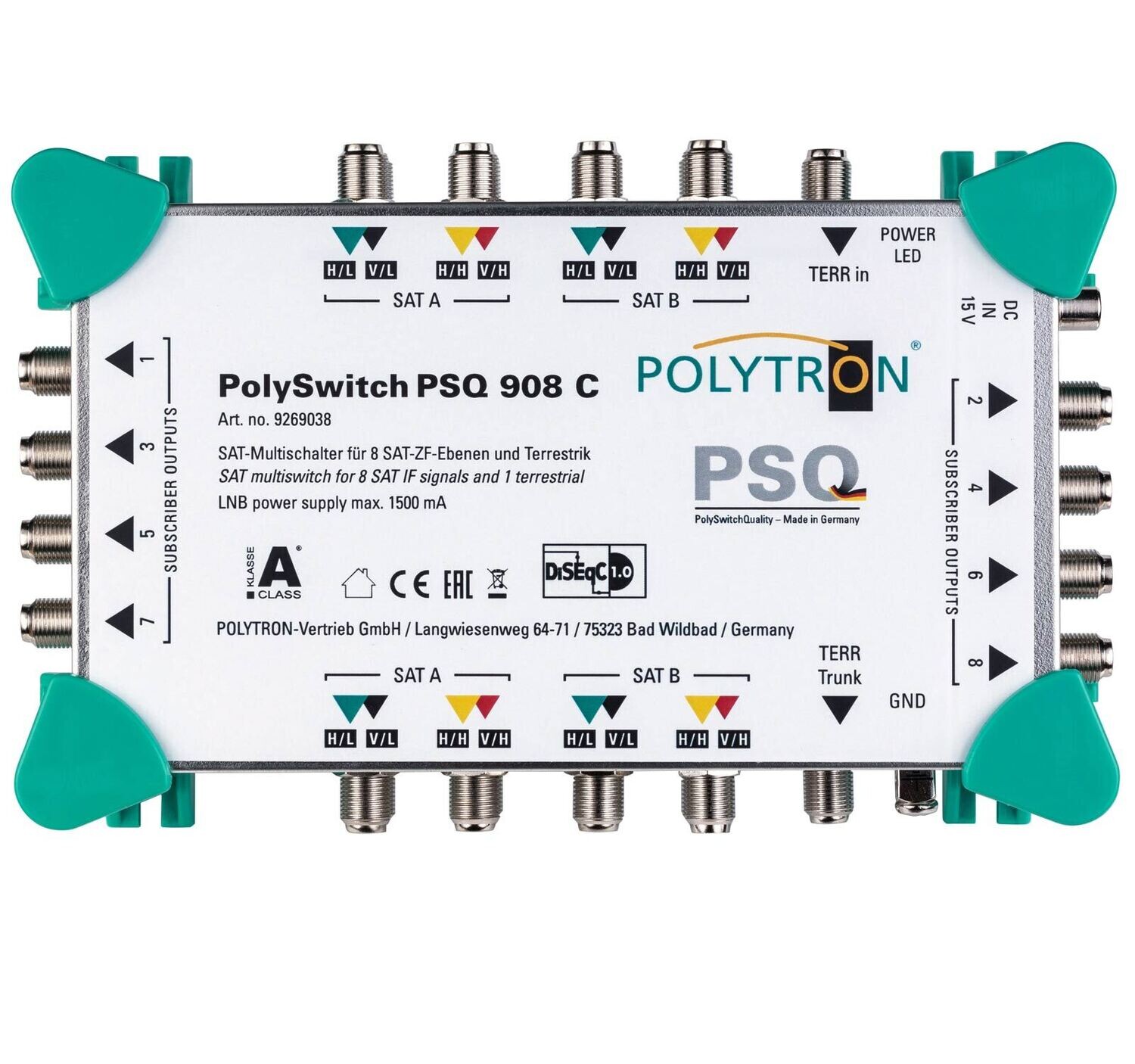PSQ 908 C Kaskaden Multischalter 9 Eingänge, 8 Ausgänge
