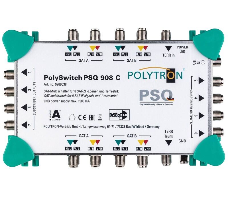 PSQ 908 C Kaskaden Multischalter 9 Eingänge, 8 Ausgänge