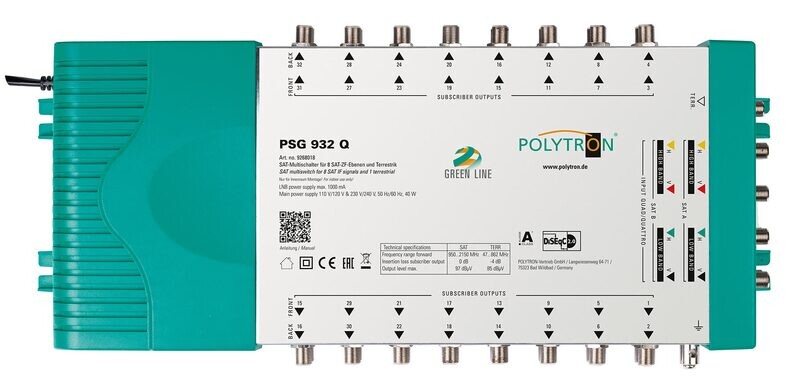 PSG 932 Q Polytron Standalonemultischalter für 32 Teilnehmer