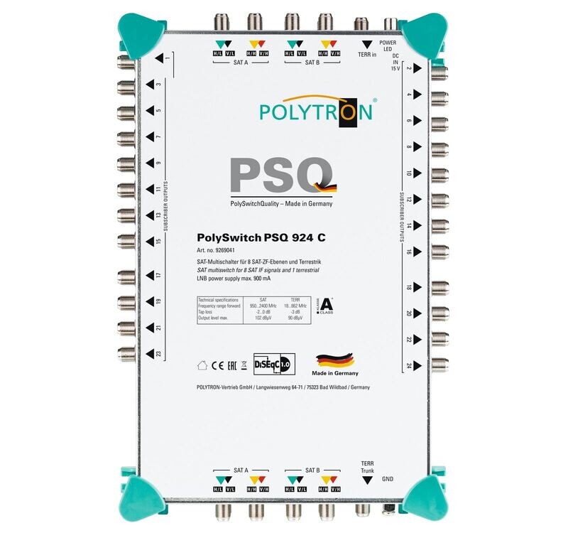 PSQ 924 C Kaskaden Multischalter 9 Eingänge, 24 Ausgänge