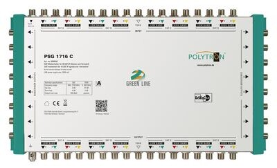 PSG 1716 C Kaskaden-Multischalter, 17 IN, 16 Teilnehmer, Green Line, F-Anschlüsse.