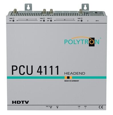 PCU 4111 DVB-S(2) / DVB-T(2) / DVB-C in DVB-C
Umsetzung von 4 Kanälen