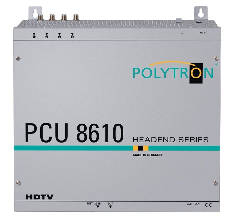 PCU 8610 DVB-S/S2 in DVB-C
Umsetzung von 8 Transpondern