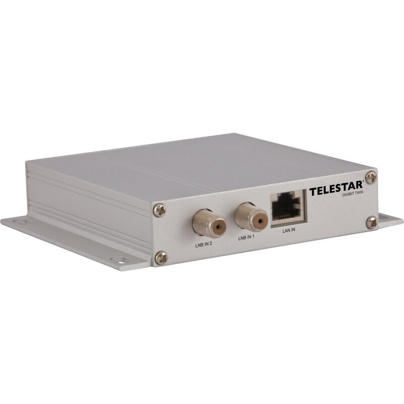 DIGIBIT Twin Sat-to-IP Router zur Versorgung von bis zu 2 Teilnehmern mit freien HDTV- und Radioprogrammen einer Satellitenposition über Netzwerk und/oder WLAN in hochauflösender IPTV Qualität