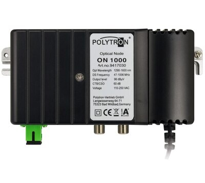 ON 1000 / Optischer Node ON-Serie, ohne Rückkanal, 96 dBµV, ortsgespeist.