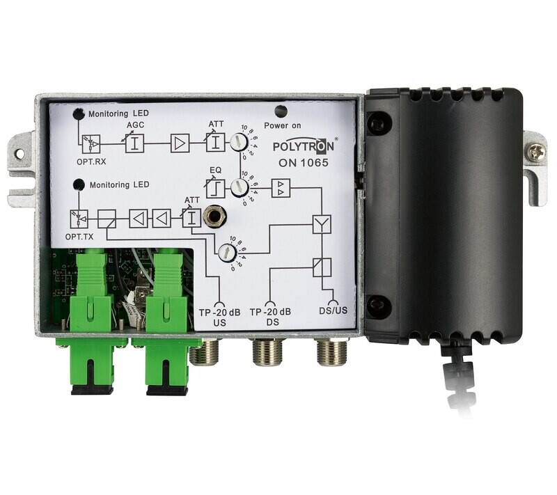 ON 1065 / Optischer Node ON-Serie, Rückkanal 5-65 MHz, 96 dBµV, ortsgespeist.