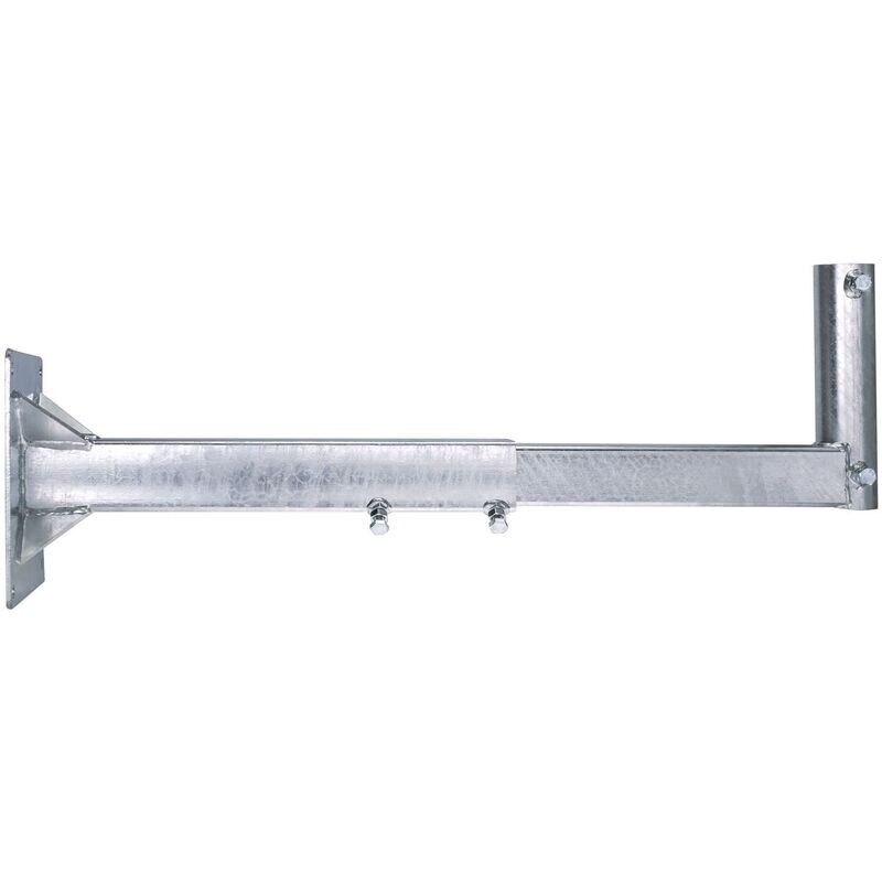 Extrem stabiler ausziehbarer XL Wandhalter aus feuerverzinktem Stahl - 60mm Rohr - ausziehbar von 53 bis 85cm - 9,15kg massiver Stahl!