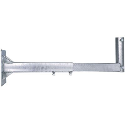 Extrem stabiler ausziehbarer XL Wandhalter aus feuerverzinktem Stahl - 60mm Rohr - ausziehbar von 53 bis 85cm - 9,15kg massiver Stahl!