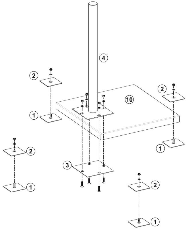 stabiler und universeller Plattenständer in hochwertig feuerverzinkter Ausführung. Für 2,3 oder 4 Stk. beliebig große Betonplatten in 4-5cm Stärke. Andere Stärken mit längeren Schrauben möglic