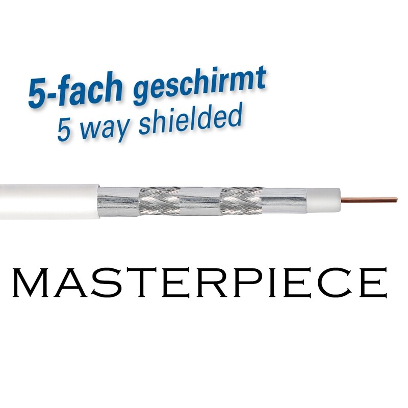 5-fach geschirmt, Klasse A+, 135 dB Brandschutzklasse: Eca 100M Pappspule