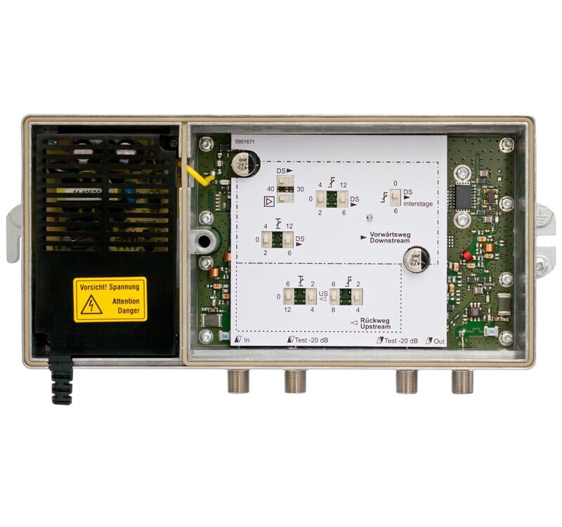 HG 30/40127 D 1 GHz - Hausanschlussverstärker 5-1006 MHz, ortsgespeist, F-Anschlüsse