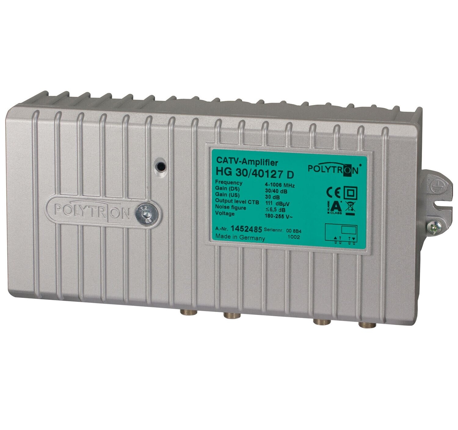 HG 30/40127 D 1 GHz - Hausanschlussverstärker 5-1006 MHz, ortsgespeist, F-Anschlüsse
