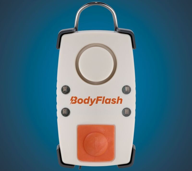 BodyFlash weiß - akustisch / optischer Signalgeber (mit Ladegerät)