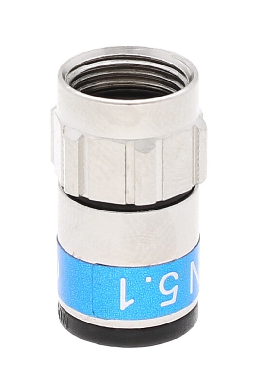 F-6-TD self install 5,1 Ni True Drop Compression F-Stecker / MIT O-RING / WASSERDICHT