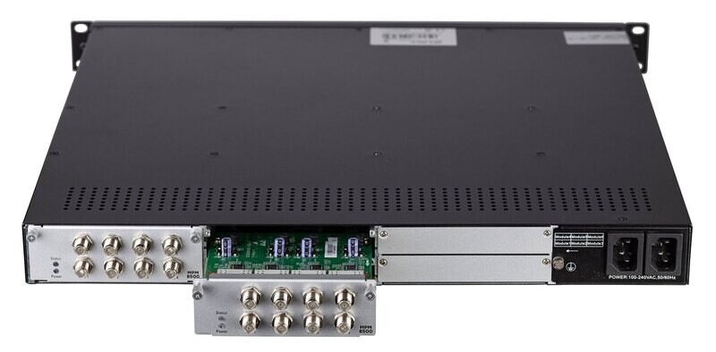 MPS 16532 / 16 x DVB-S/S2/S2X in max. 120 MPTS/SPTS (700 Mbit/s), 4 x CI