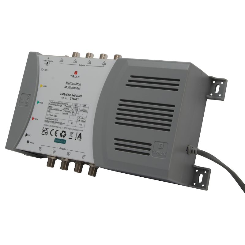 Triax TMS/CKR 5×8 S, 5 Eingänge, 8 Ausgänge, Quad+Quattro LNB-Unterstützung