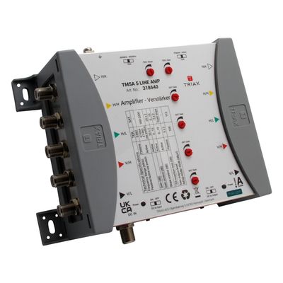 Triax TMSA 5 LINE AMP Vor-/Nach-Verstärker für TMS/CKR 5x, 5 in/out, Verstärkung 5-20 dB regelbar, exklusive Netzteil