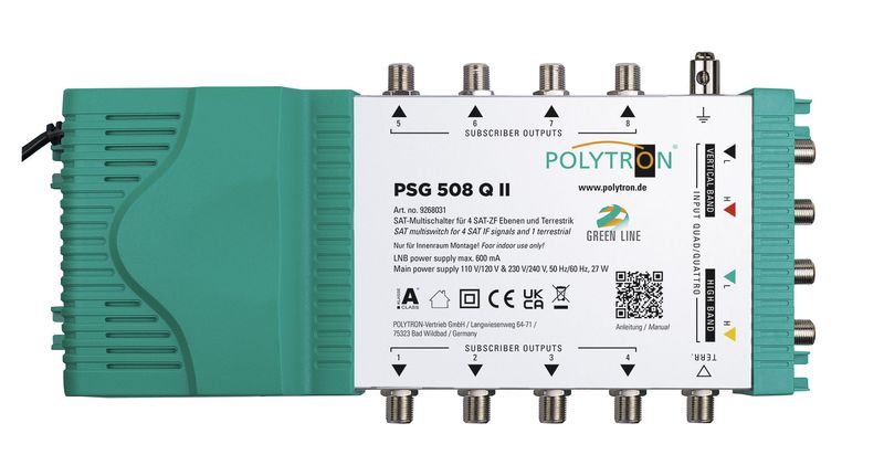 PSG 508 Q II Polytron Standalonemultischalter für 8 Teilnehmer
