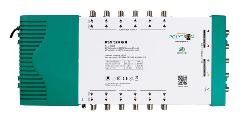 PSG 524 Q II Polytron Standalonemultischalter für 24 Teilnehmer