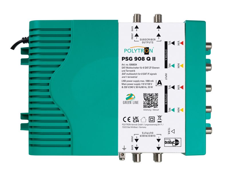 PSG 908 Q II Polytron Standalonemultischalter für 8 Teilnehmer