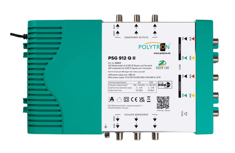 PSG 912 Q II Polytron Standalonemultischalter für 12 Teilnehmer