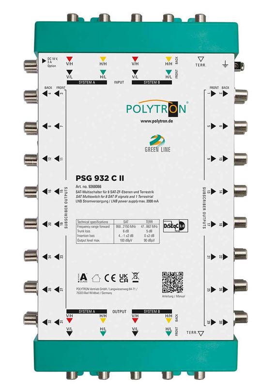 PSG 932 C II Kaskaden Multischalter 9 Eingänge, 32 Ausgänge