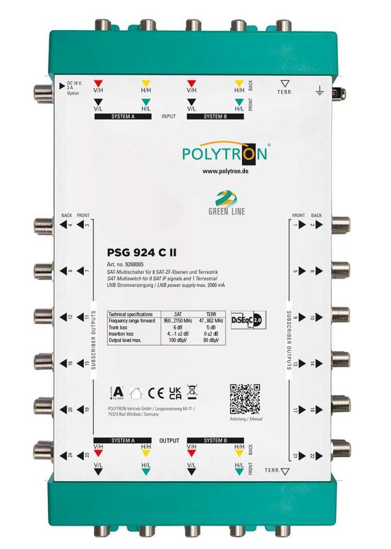PSG 924 C II Kaskaden Multischalter 9 Eingänge, 24 Ausgänge