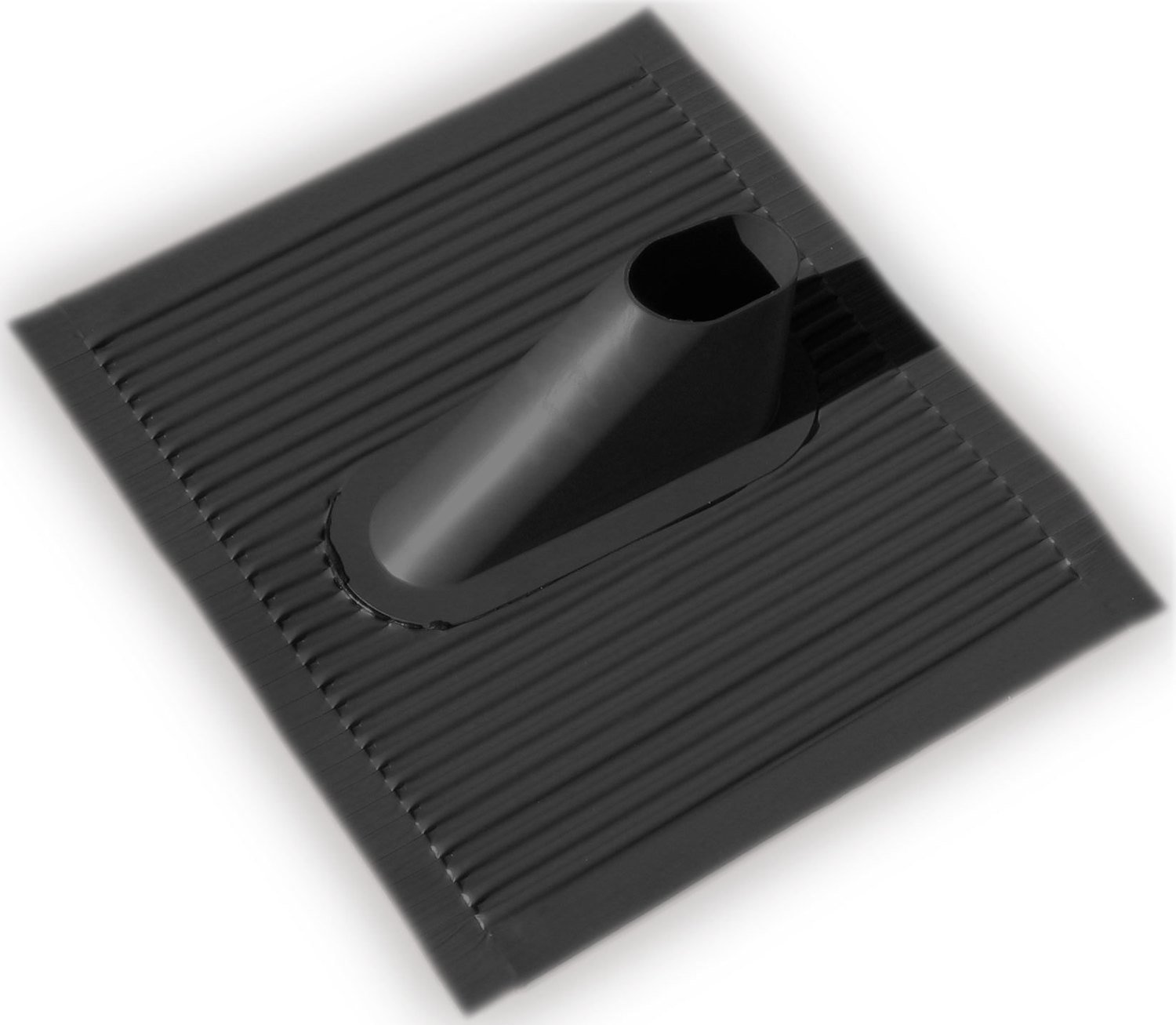 Aluminiumdachziegel schwarz + Kabeldurchführung