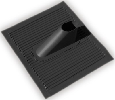 Aluminiumdachziegel schwarz + Kabeldurchführung