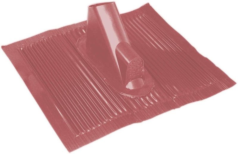 Aluminiumdachziegel rot + Kabeldurchführung