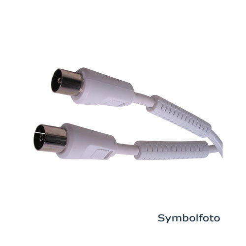 Empfängeranschlusskabel mit Mantelstrommfilter 2,5m weiss Dieses Produkt ändern