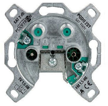 SAT - TWIN TV Dose 5-2150 MHz . Selbstklemmenden Innenleiter &amp; Tiger Krallen für bessere Montage