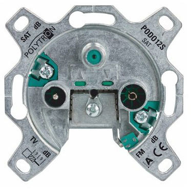 SAT - TV Durchgangs Dose 5-2150 MHz . Selbstklemmenden Innenleiter &amp; Tiger Krallen für bessere Montage