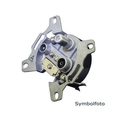 Daten-Durchgangsdose 10 dB, 65MHz Rückweg, TV 47-68 MHz/UKW 84-108 MHz/DATA 5-1000 MHz.